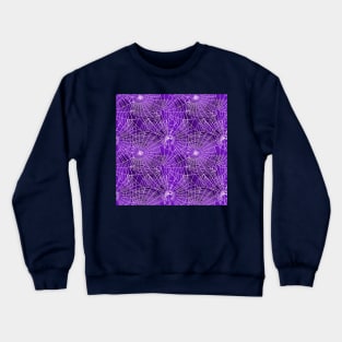 Spider Webs Blue Violet Crewneck Sweatshirt